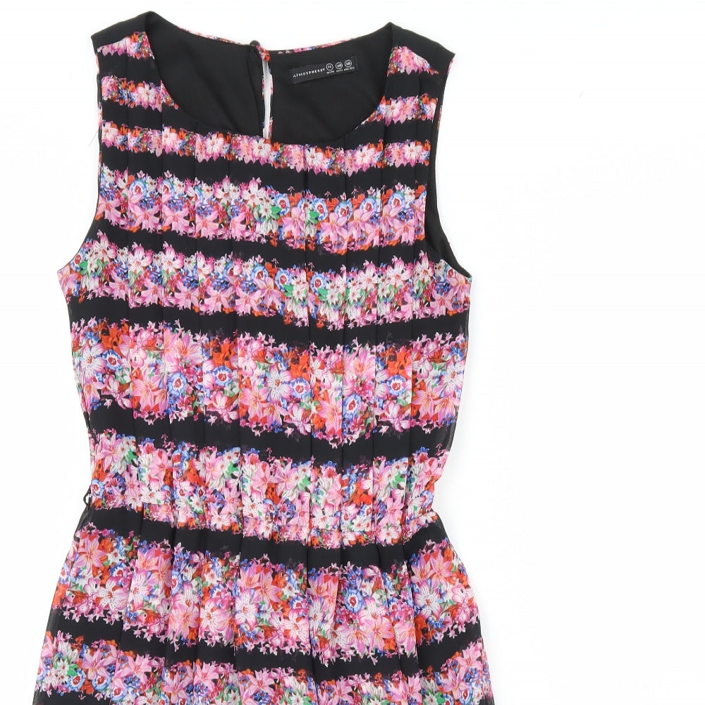 Atmosphere Womens Black Floral  Fit & Flare  Size 12