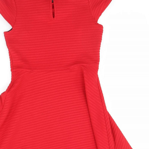 M&S Girls Red   Fit & Flare  Size 9 Years