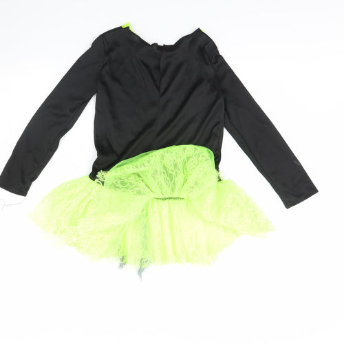 Preworn Girls Black   Fit & Flare  Size 8 Years  - Halloween
