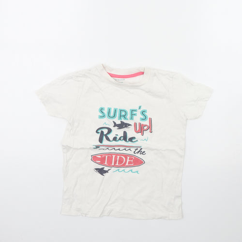 Primark Boys White   Basic T-Shirt Size 5 Years