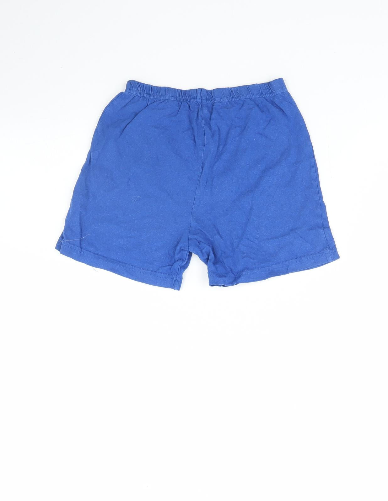 Primark Boys Blue Solid   Sleep Shorts Size 6 Years