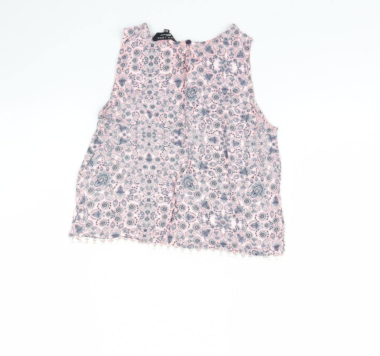 New Look Girls Pink Floral  Basic Tank Size 10 Years