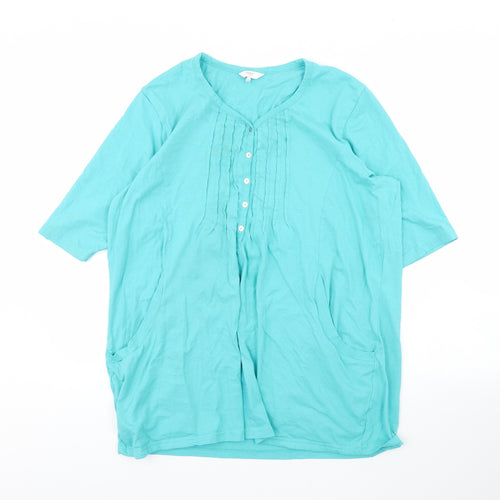 Cotton Traders Womens Green   Basic Blouse Size 24