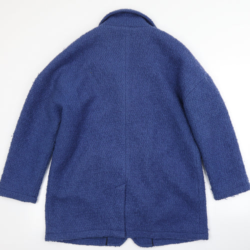 Peacocks Womens Blue   Overcoat Coat Size 12