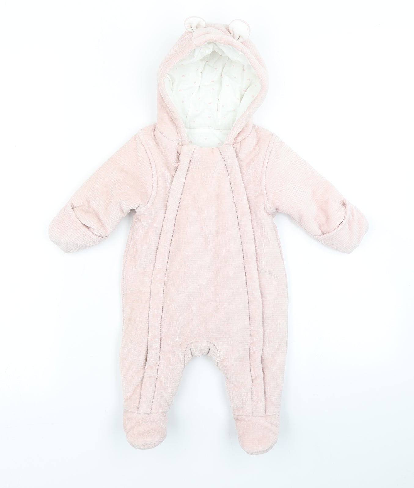 George Girls Pink   Jacket Snowsuit Size 0-3 Months