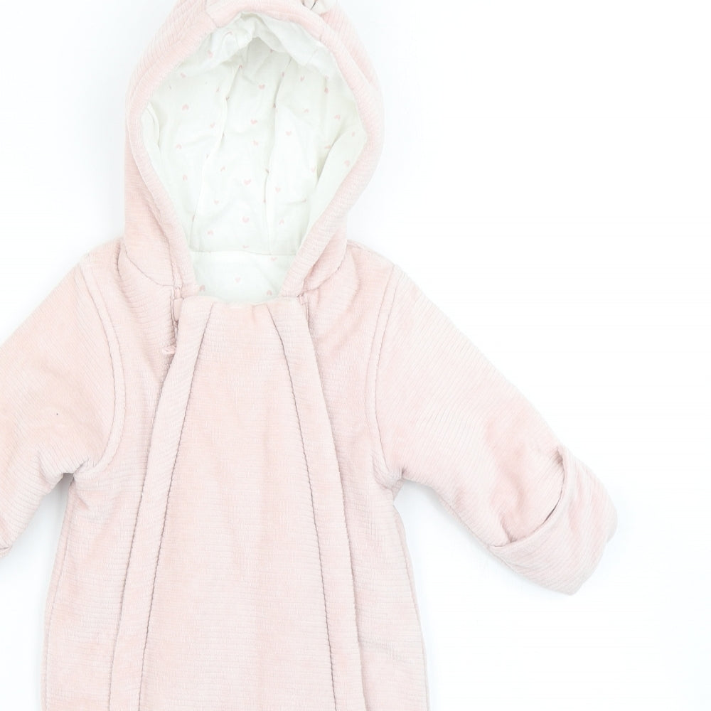 George Girls Pink   Jacket Snowsuit Size 0-3 Months