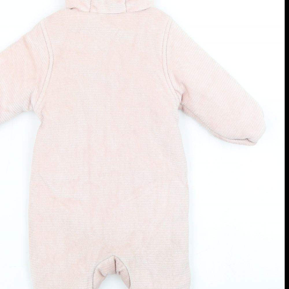 George Girls Pink   Jacket Snowsuit Size 0-3 Months