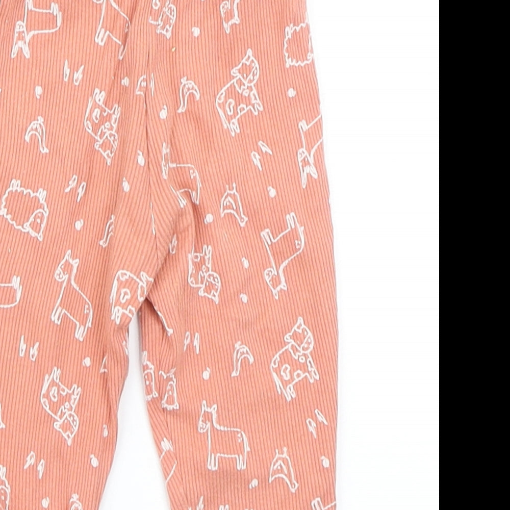 Primark Girls Orange Polka Dot  Jogger Trousers Size 3-6 Months  - Farm Animal