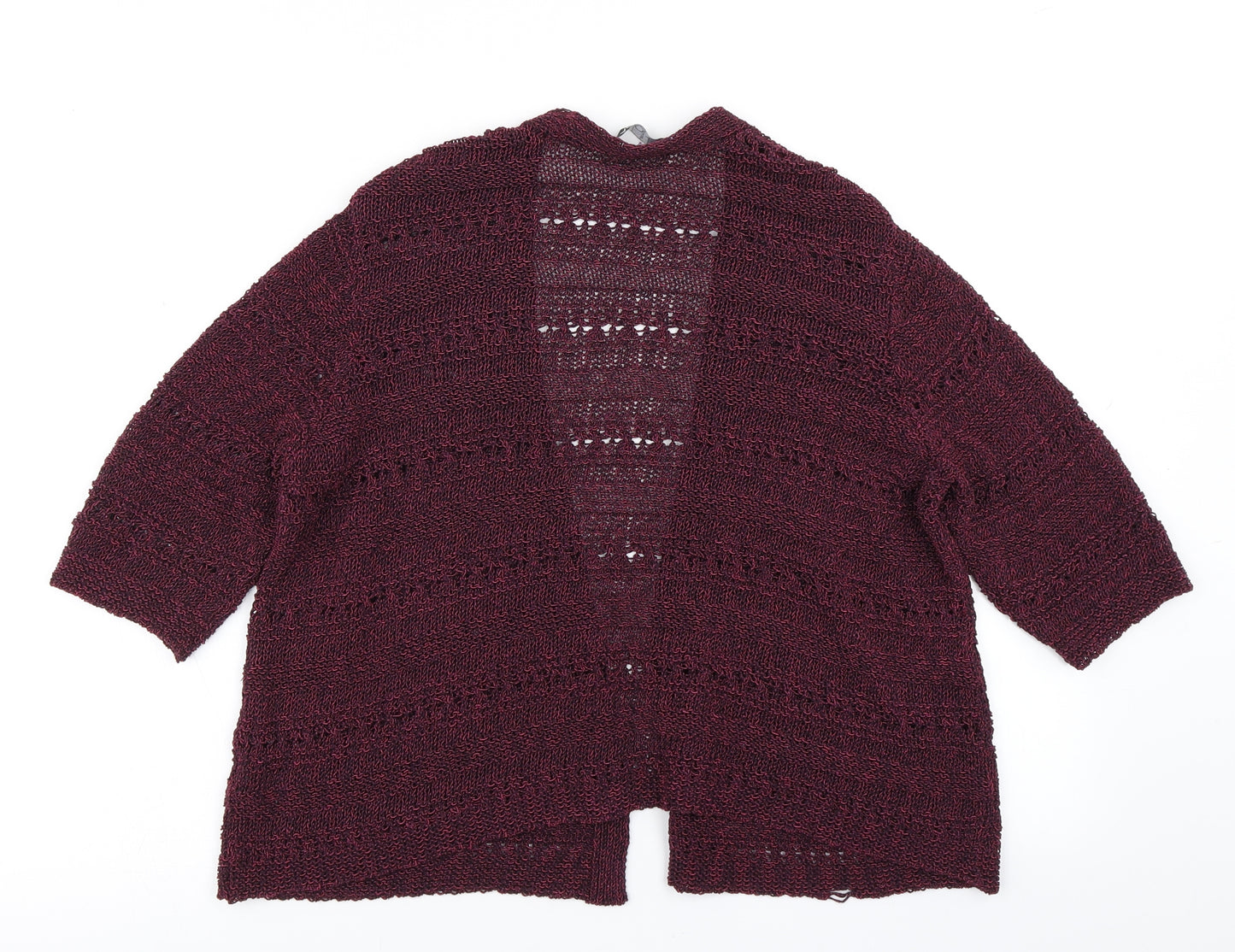 Moda Womens Purple  Knit Cardigan Jumper Size 16