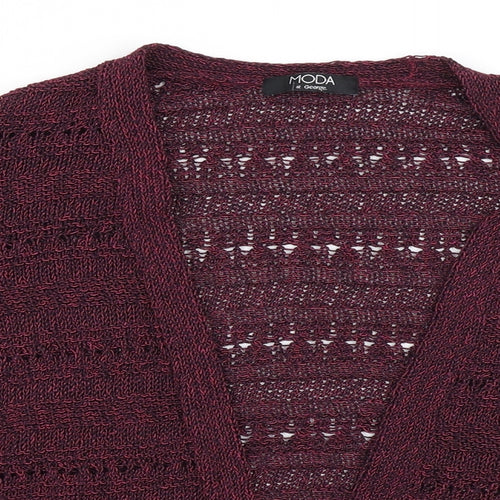 Moda Womens Purple  Knit Cardigan Jumper Size 16