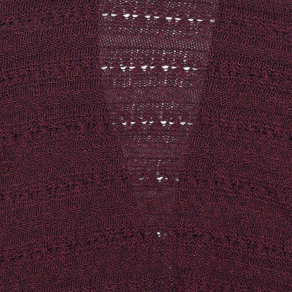 Moda Womens Purple  Knit Cardigan Jumper Size 16