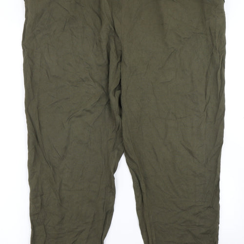 New Look Womens Green   Cargo Trousers Size 16 L25 in