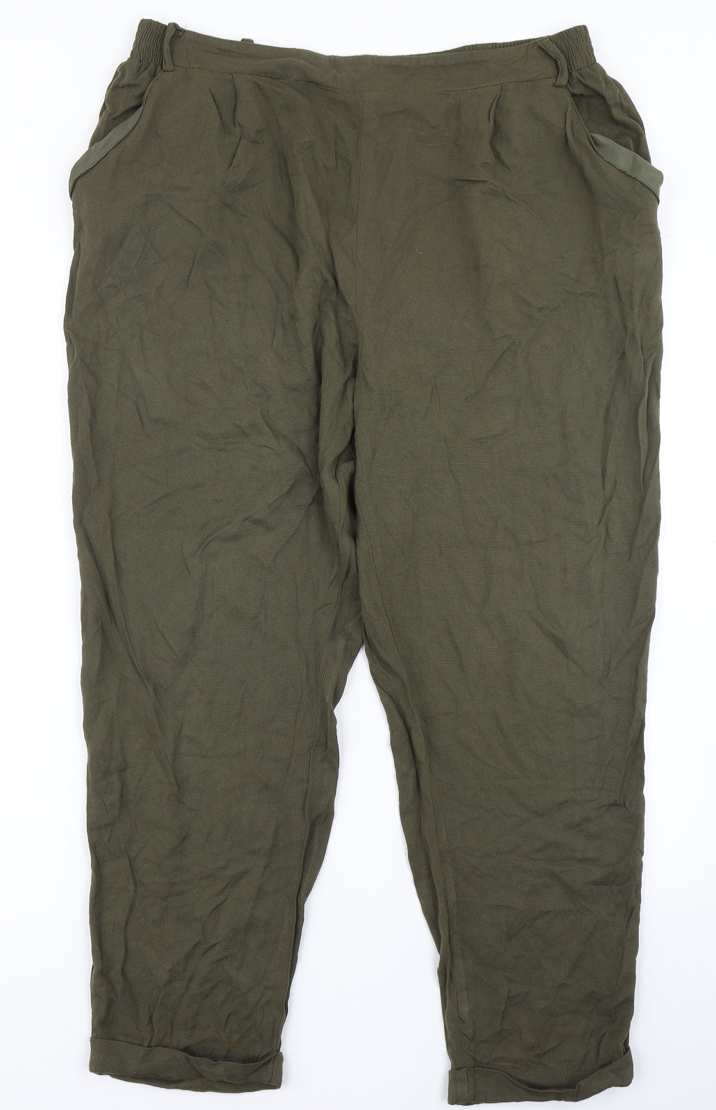 New Look Womens Green   Cargo Trousers Size 16 L25 in