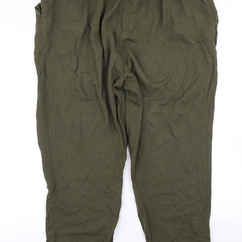 New Look Womens Green   Cargo Trousers Size 16 L25 in