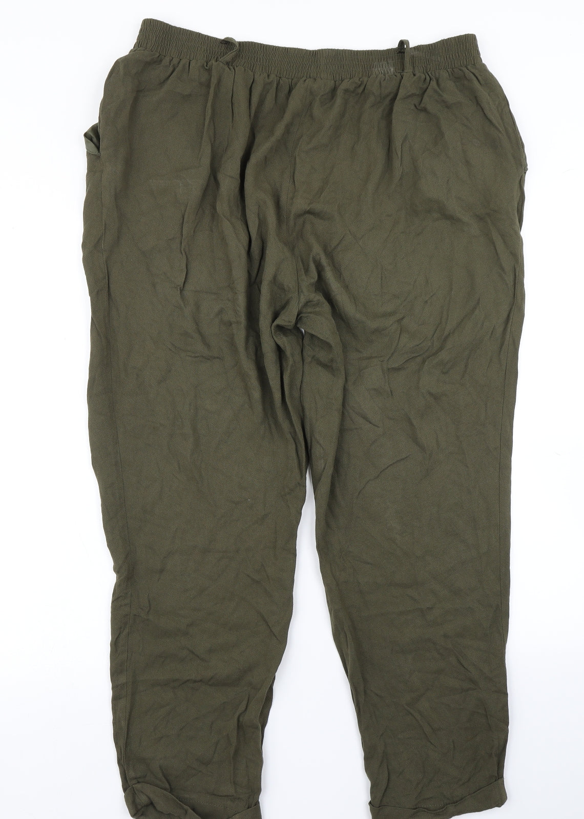 New Look Womens Green   Cargo Trousers Size 16 L25 in