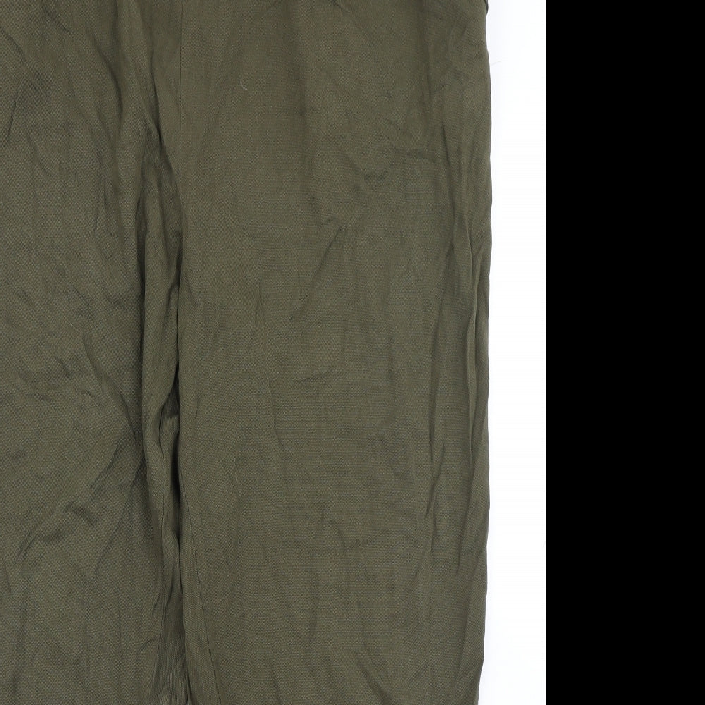 New Look Womens Green   Cargo Trousers Size 16 L25 in