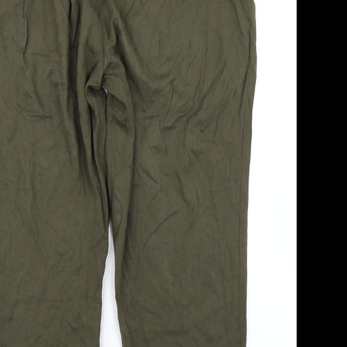 New Look Womens Green   Cargo Trousers Size 16 L25 in