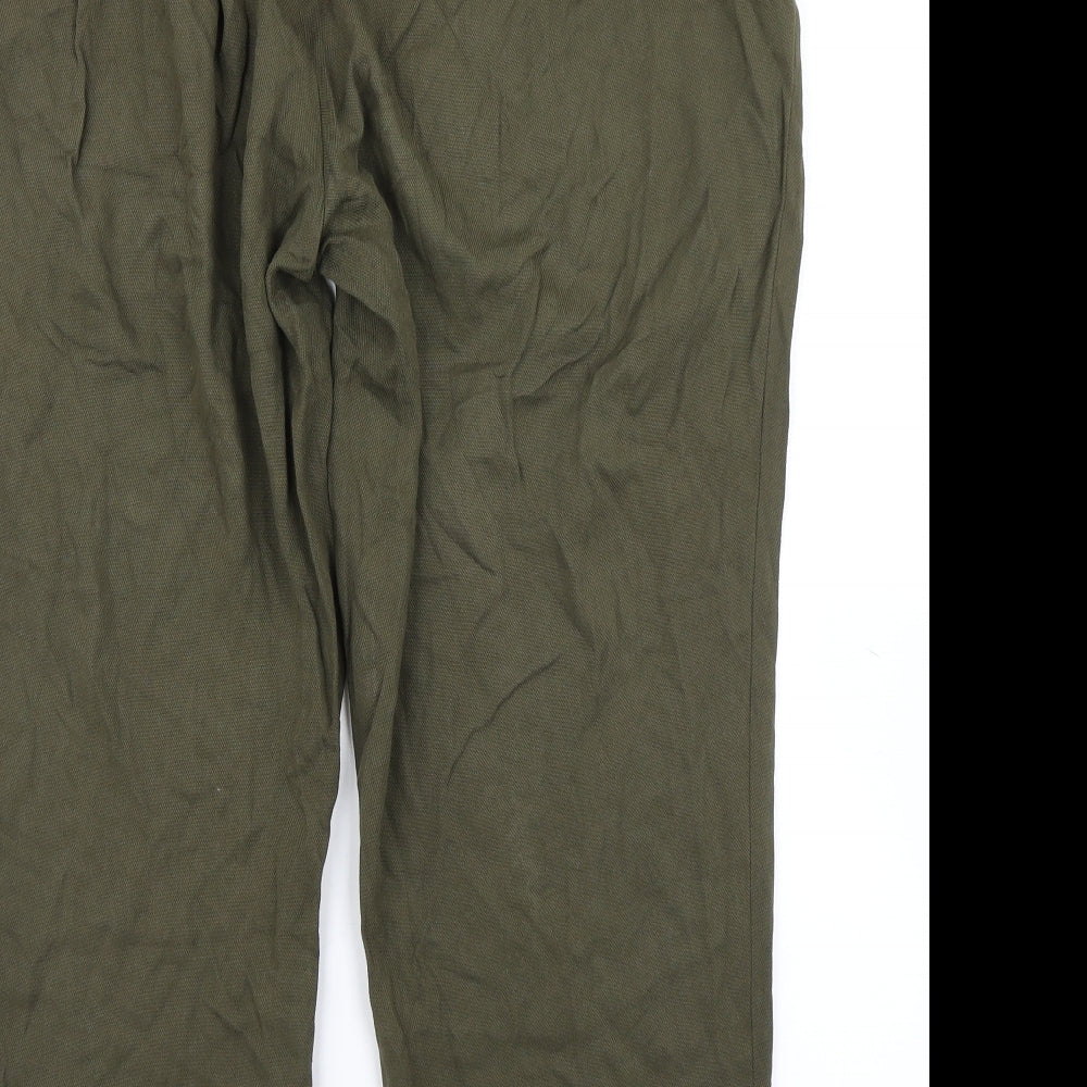 New Look Womens Green   Cargo Trousers Size 16 L25 in