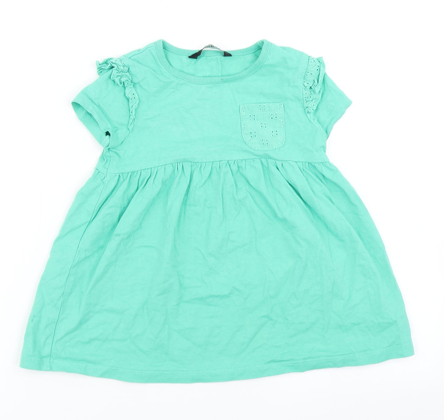 George Girls Green   Skater Dress  Size 3-4 Years