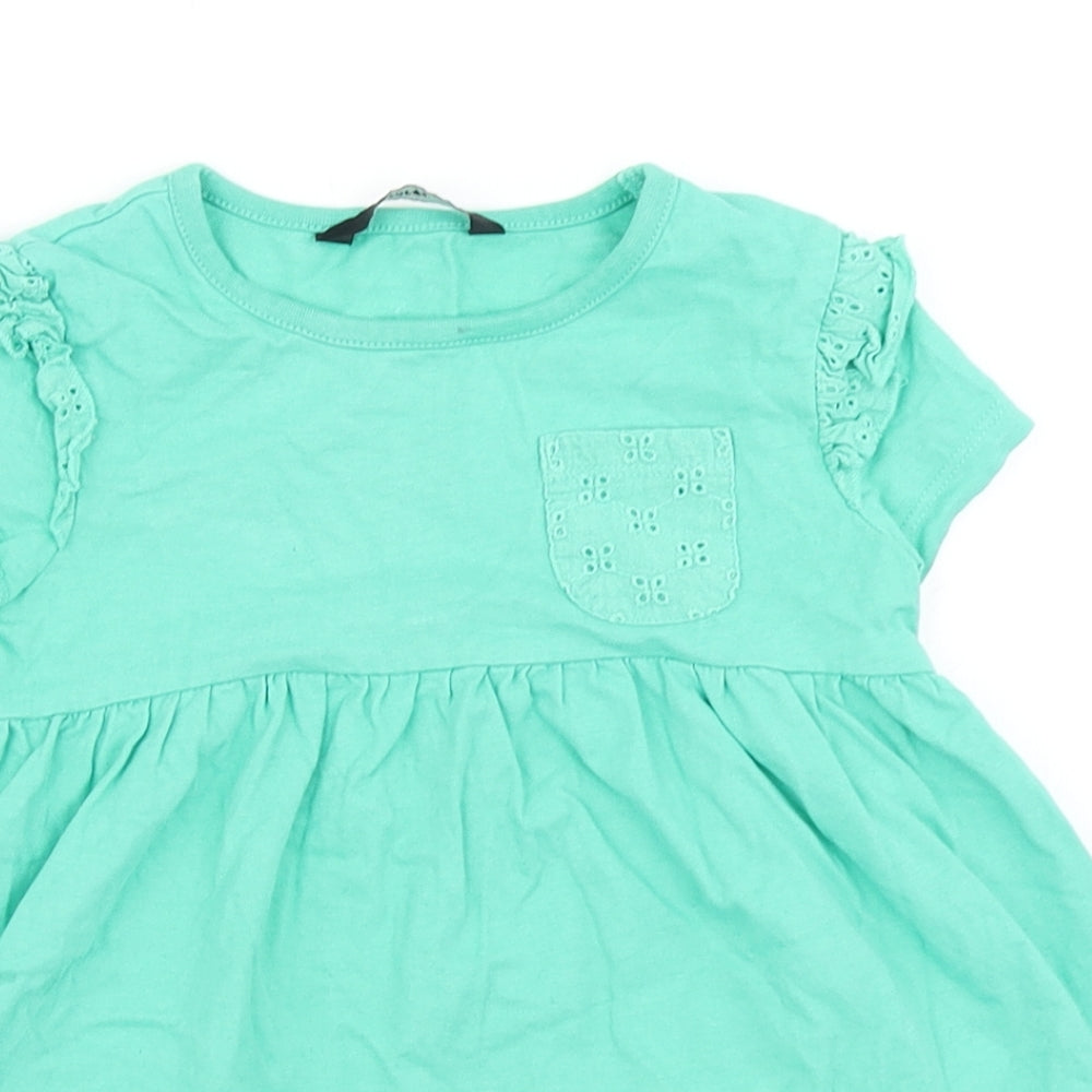 George Girls Green   Skater Dress  Size 3-4 Years