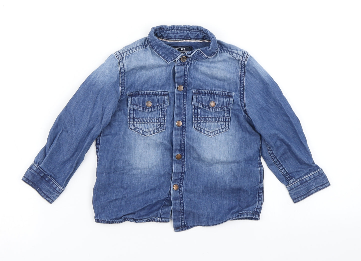 NEXT Girls Blue  Denim Basic Button-Up Size 12-18 Months