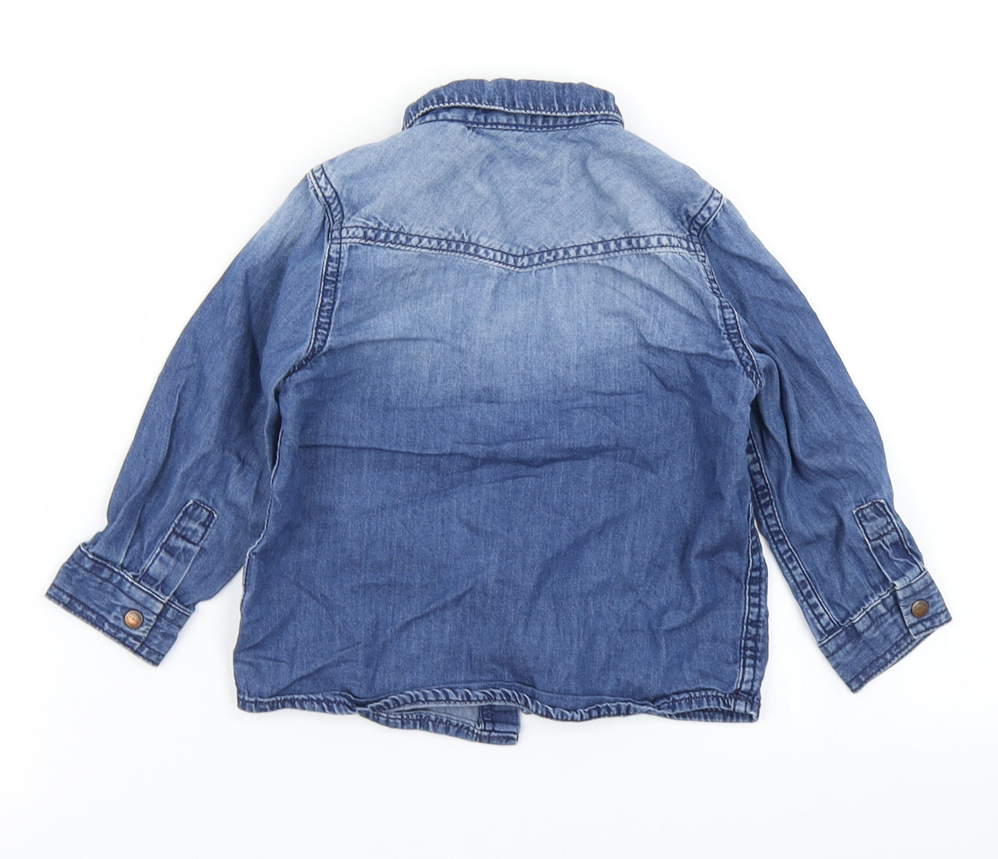 NEXT Girls Blue  Denim Basic Button-Up Size 12-18 Months