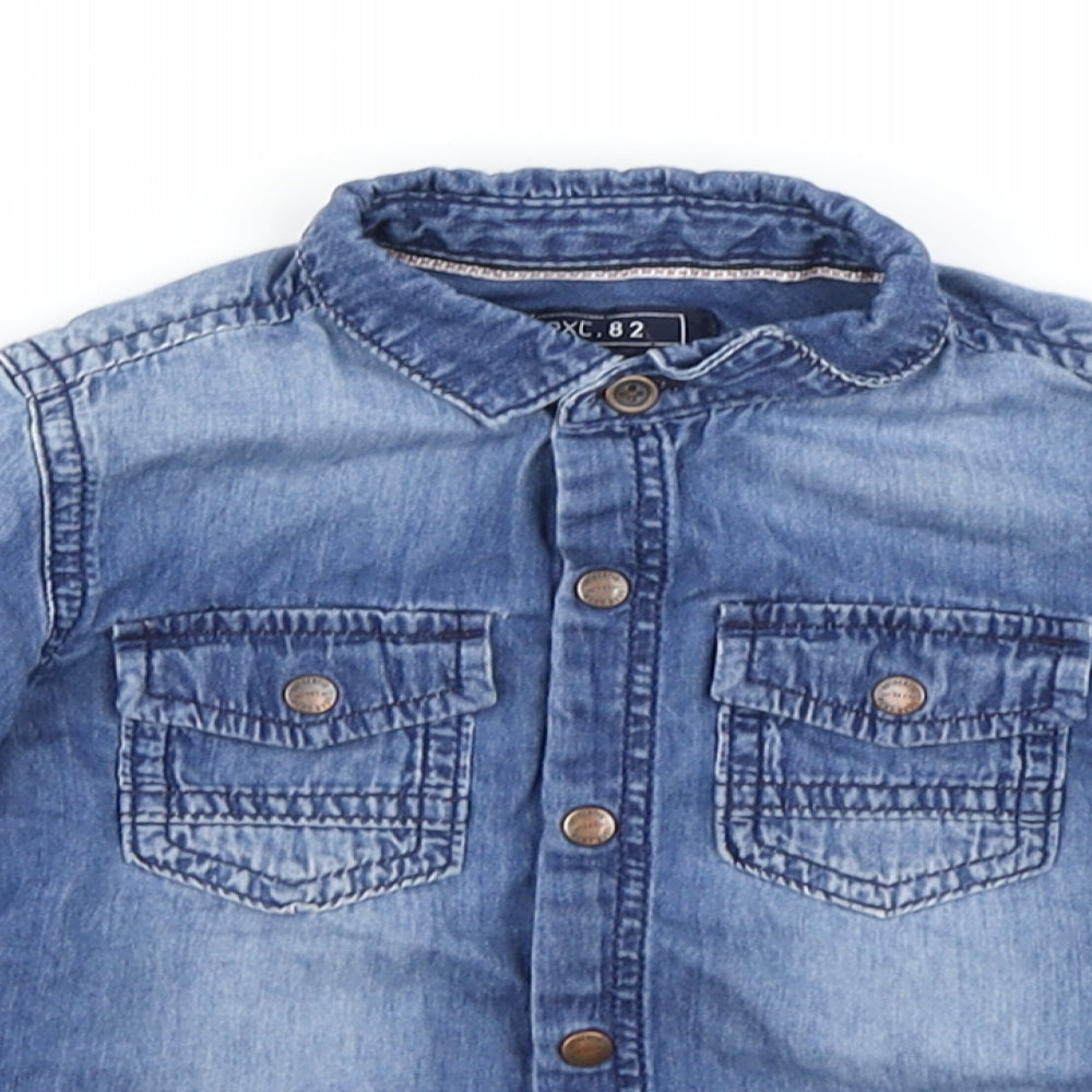 NEXT Girls Blue  Denim Basic Button-Up Size 12-18 Months