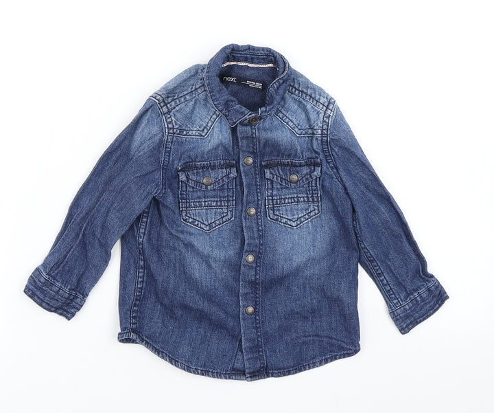 NEXT Girls Blue  Denim Basic Button-Up Size 12-18 Months