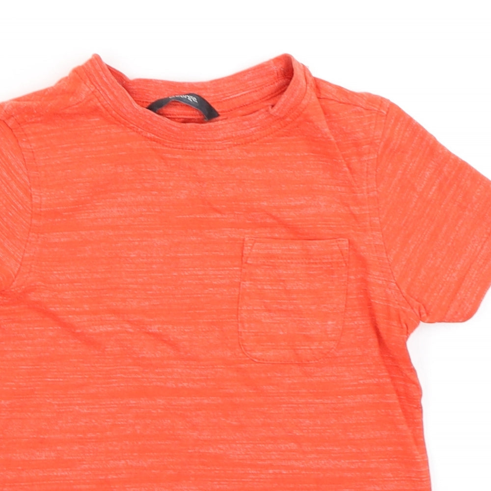 George Boys Orange   Basic T-Shirt Size 2-3 Years
