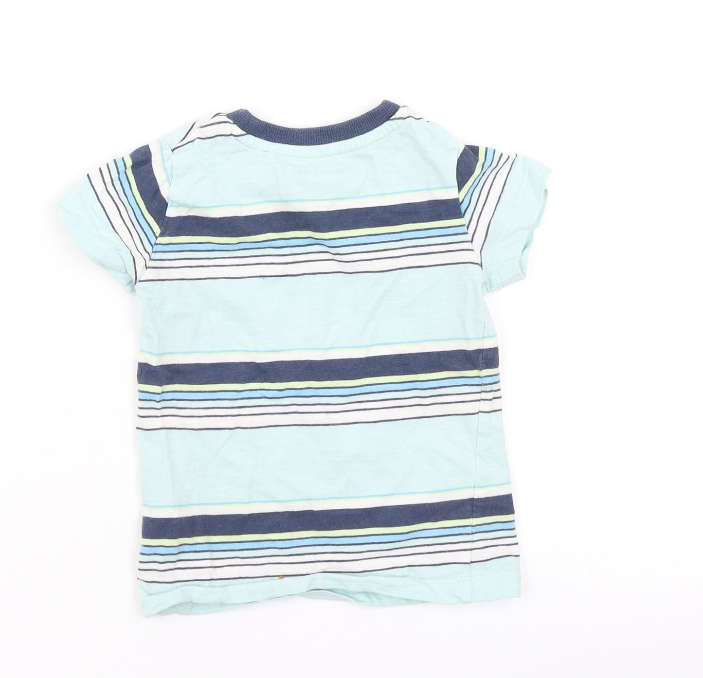 NEXT Boys Blue Striped  Basic T-Shirt Size 12-18 Months