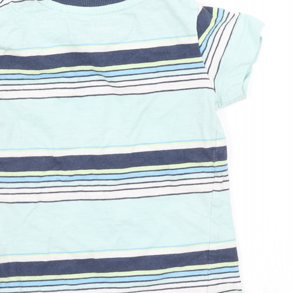 NEXT Boys Blue Striped  Basic T-Shirt Size 12-18 Months