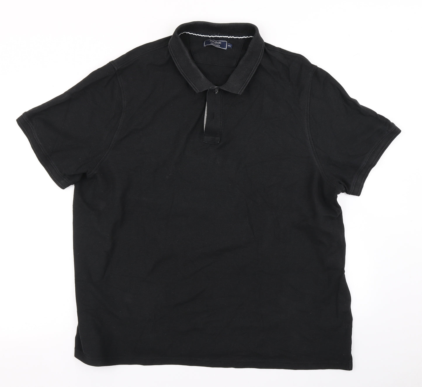 Maine Mens Black    Polo Size 2XL