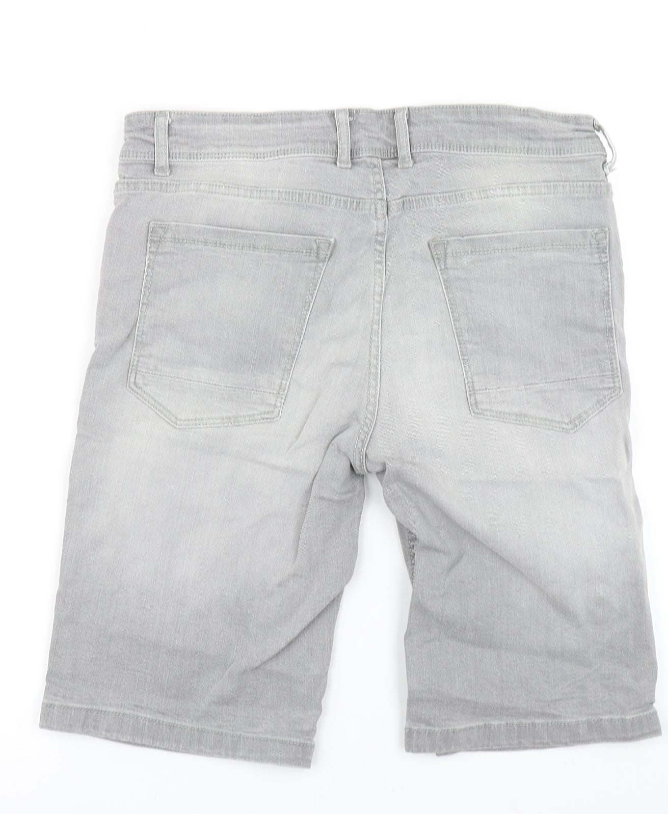 Burton Mens Grey  Denim Cargo Shorts Size 32 in