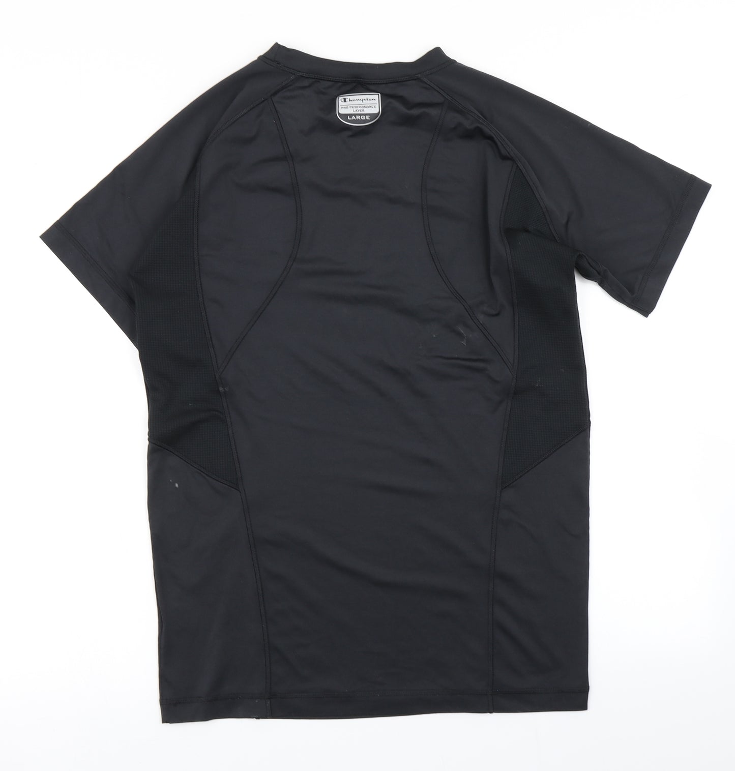 Champion Mens Black   Basic T-Shirt Size L