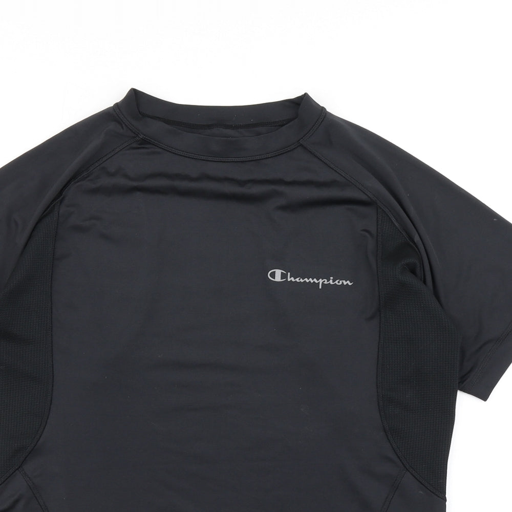 Champion Mens Black   Basic T-Shirt Size L