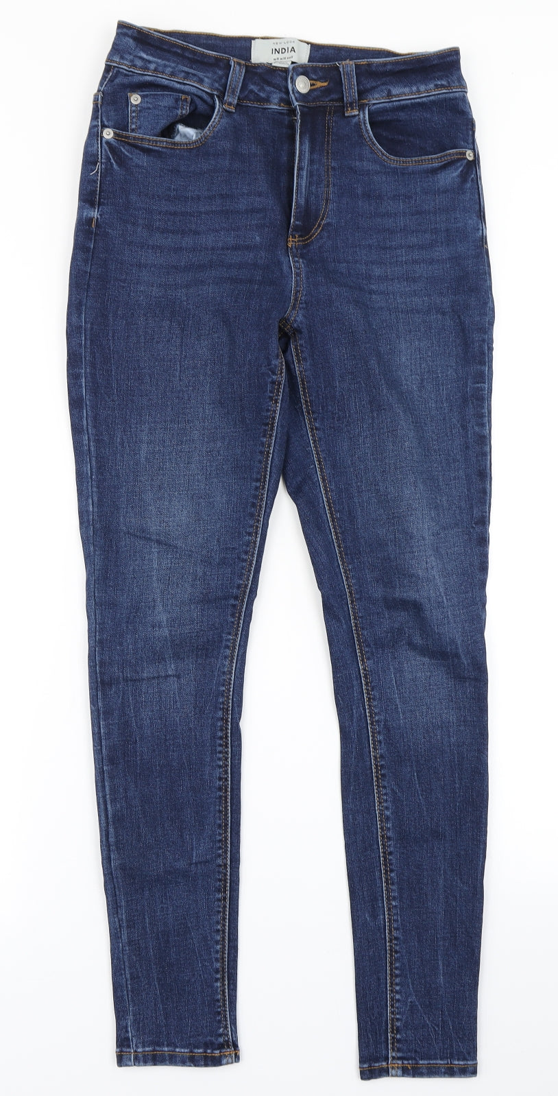 New Look Womens Blue  Denim Skinny Jeans Size 10 L28 in
