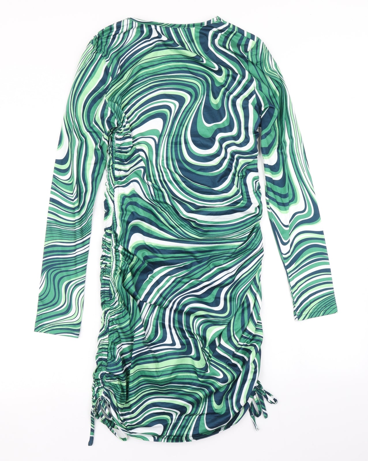 SheIn Womens Green Geometric  Bodycon  Size M