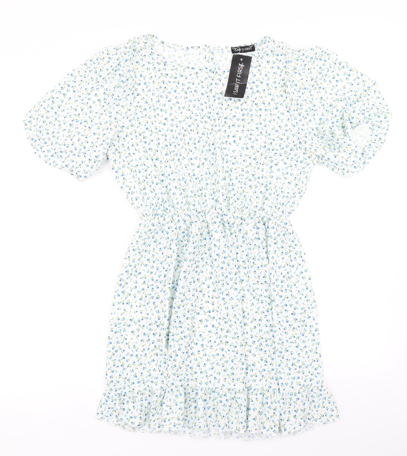 I SAW IT FIRST Womens White Floral  Skater Dress  Size 10