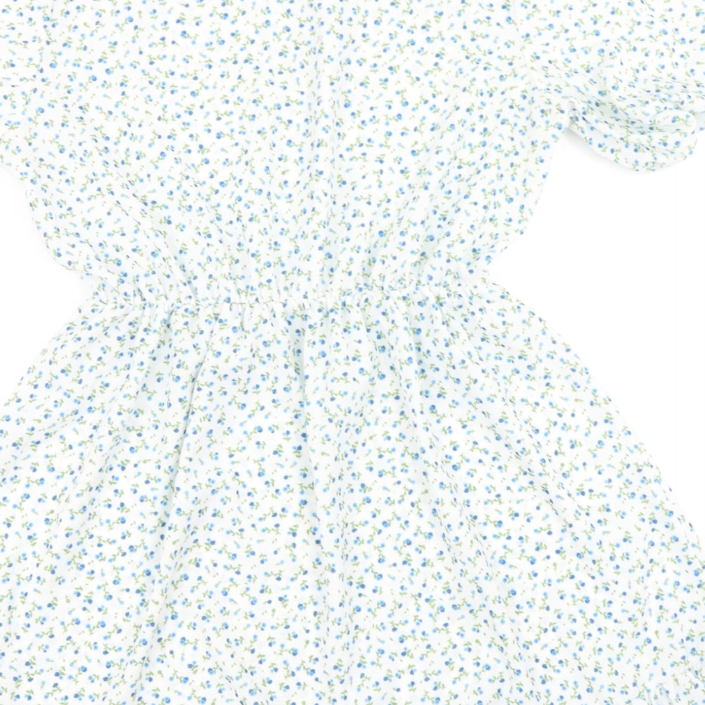 I SAW IT FIRST Womens White Floral  Skater Dress  Size 10