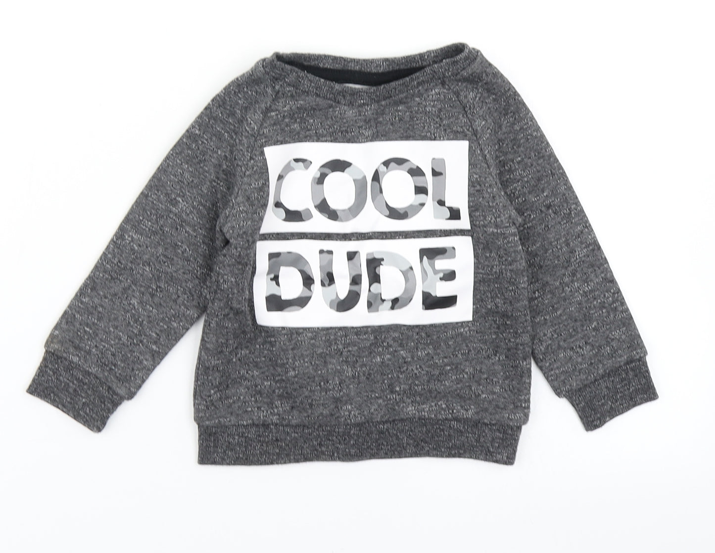 Primark Boys Grey   Pullover T-Shirt Size 9-12 Months