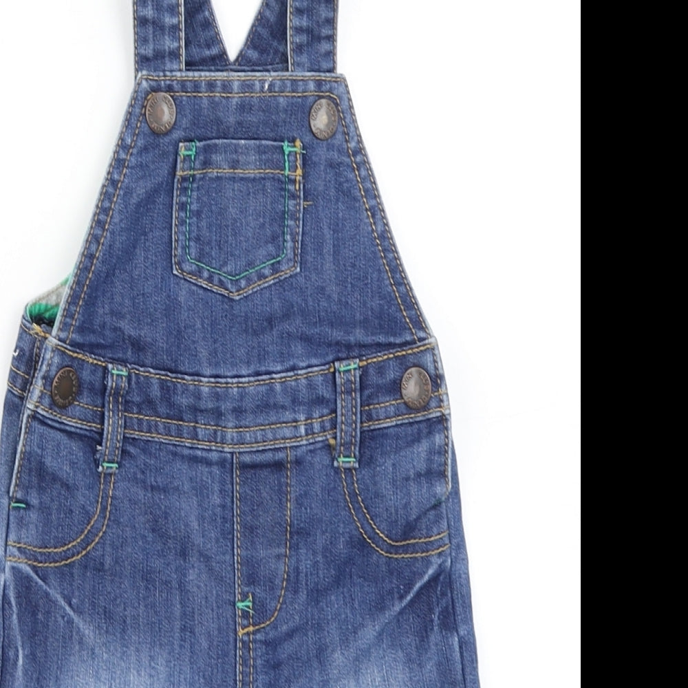 Mini Club Boys Blue  Denim Dungaree One-Piece Size 3-6 Months