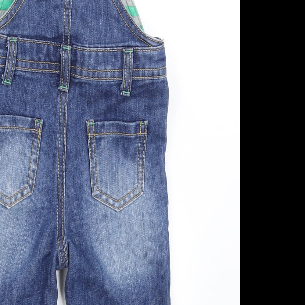 Mini Club Boys Blue  Denim Dungaree One-Piece Size 3-6 Months