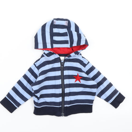 Baby Boys Blue Striped  Jacket  Size 0-3 Months