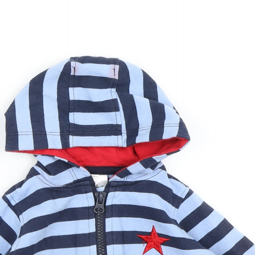 Baby Boys Blue Striped  Jacket  Size 0-3 Months