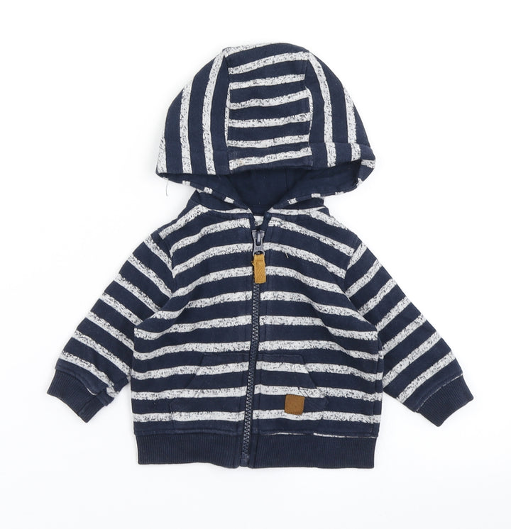 Lullaby Boys Blue Striped  Jacket  Size 0-3 Months