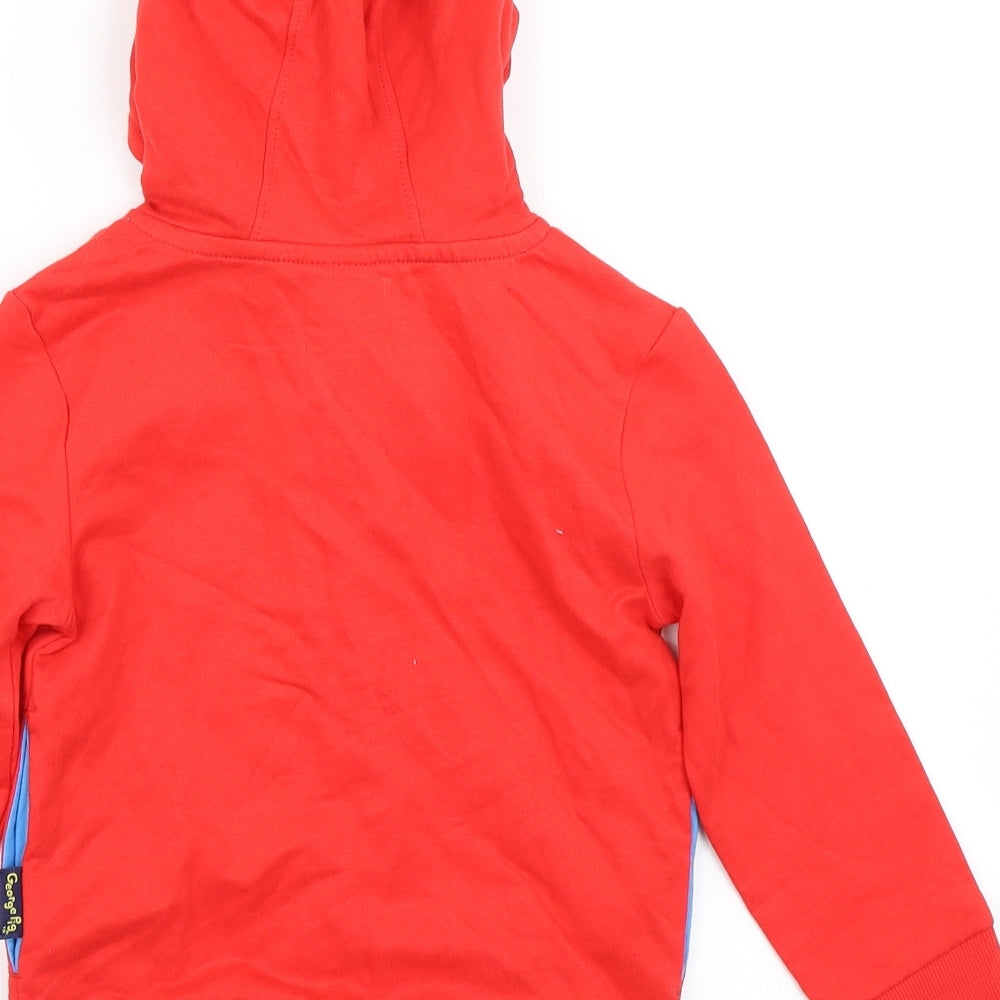 Peppa Pig Boys Red   Full Zip Hoodie Size 2-3 Years  - George pIG