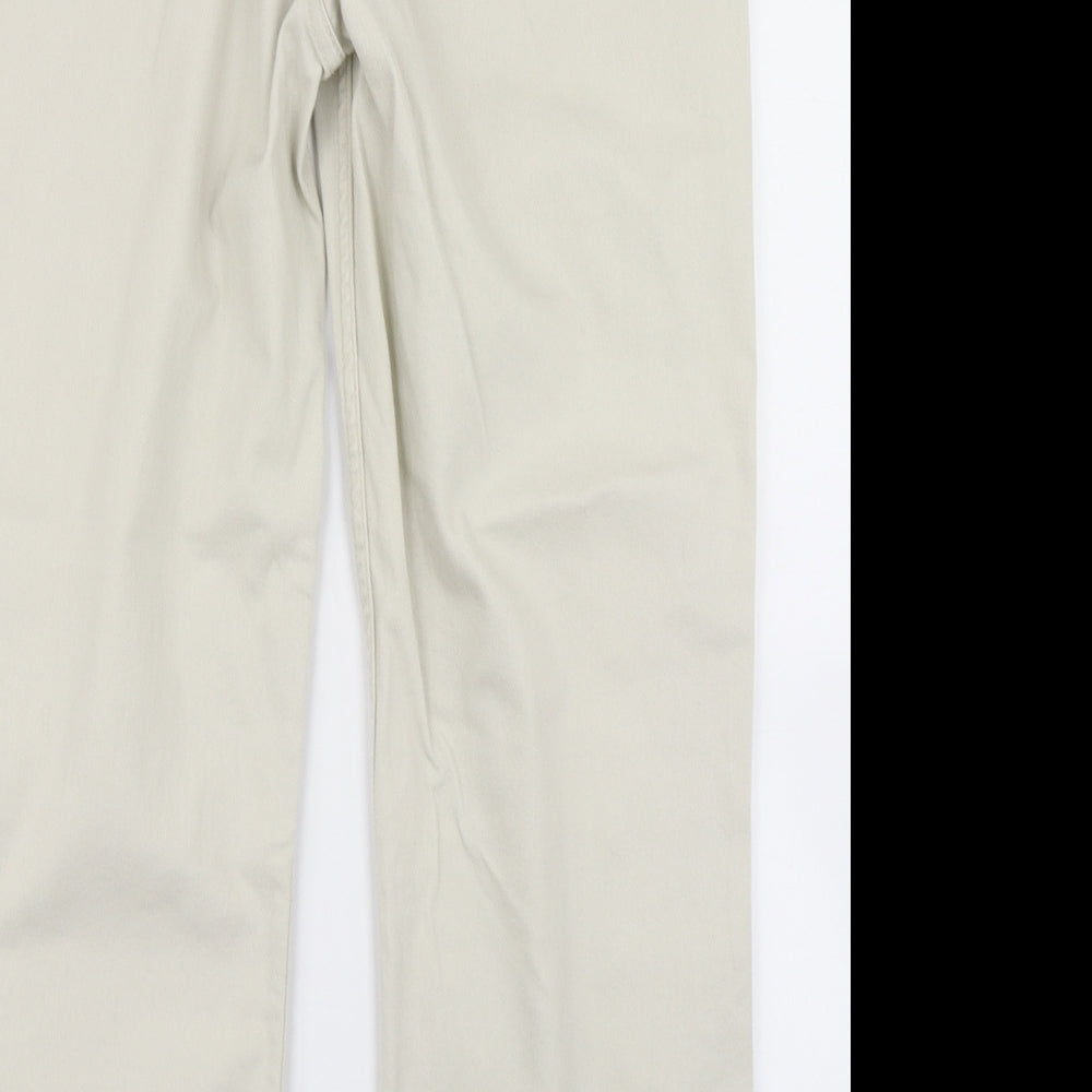 Cotton Traders Womens Beige  Denim Straight Jeans Size 18 L28 in