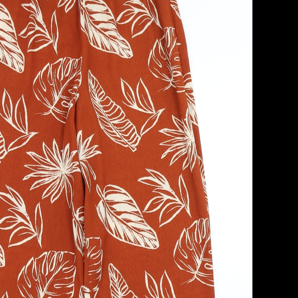 George Womens Brown Floral  Harem Trousers Size 10 L28 in