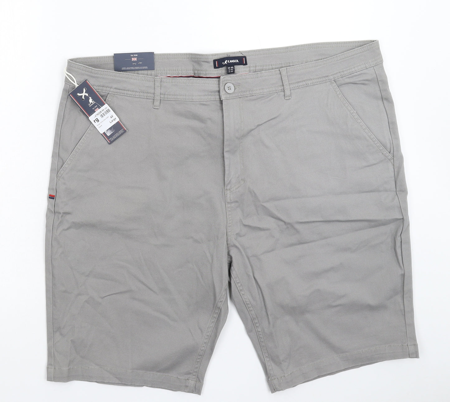 Kangol Mens Grey   Chino Shorts Size 4XL
