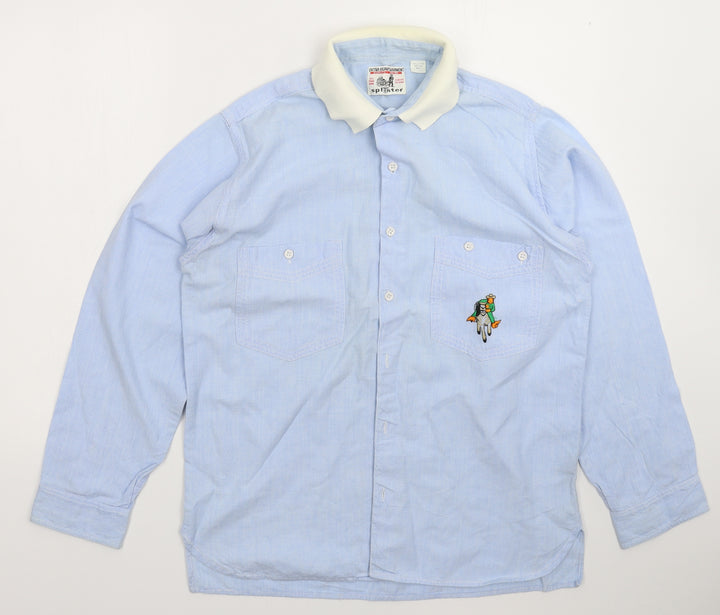 Splinter Mens Blue Button-Up Size S